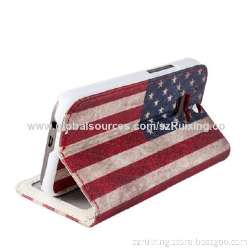 New 2-in-1 PU Leather Phone Case for HTC M8, with UK Flag Image and Stand Function
